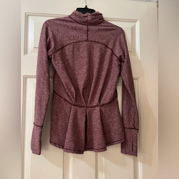 Lululemon Warm Your Core Long sleeve Heathered Burgundy Size 6 - Picture 2 of 4